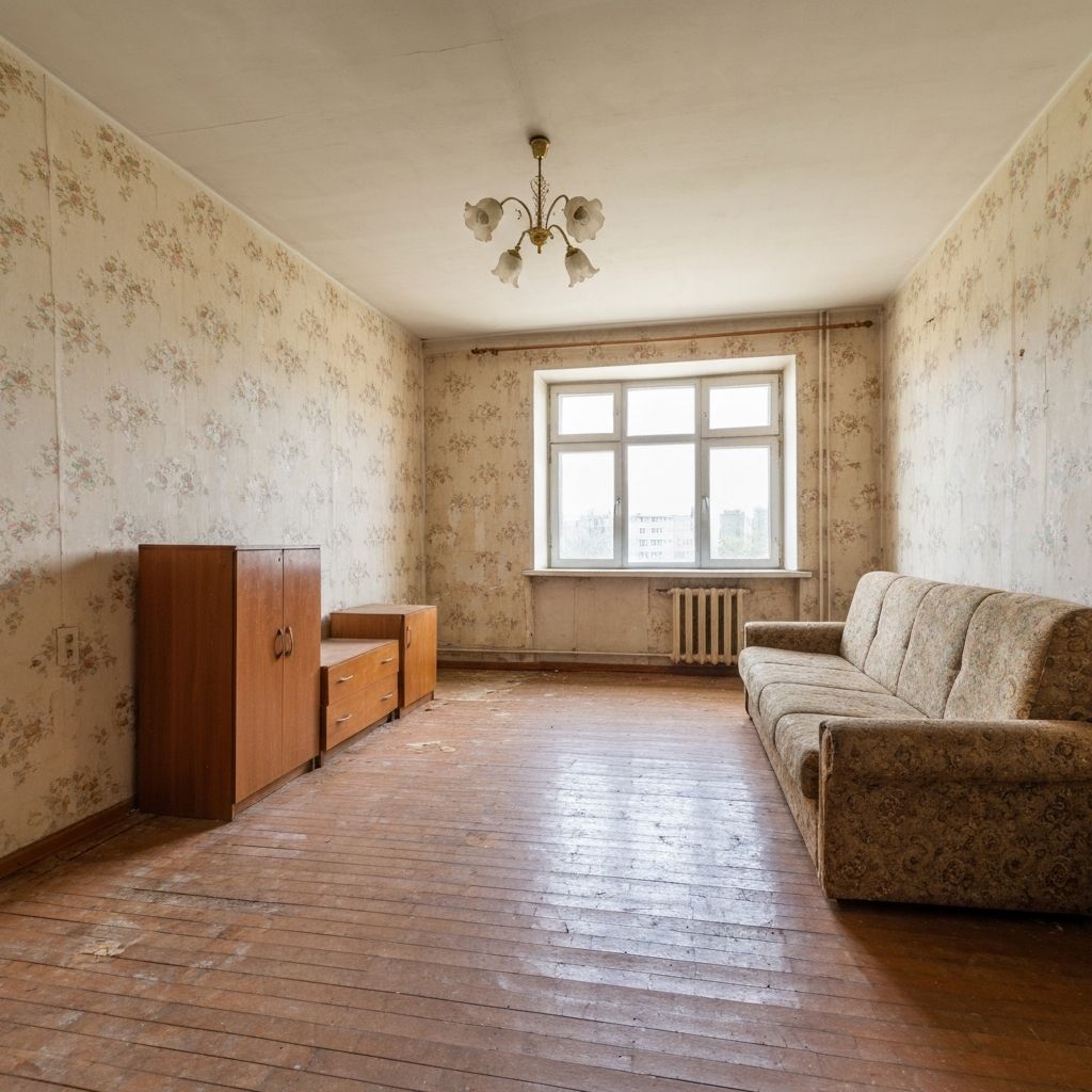 1-комн. квартира, Ленинский р-н - до ремонта